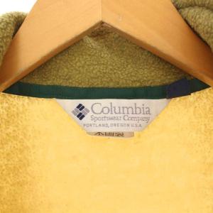 Columbia フリースジャケット ジップアップ ハイネック USA製 M ベージュ XM6100HW /BM