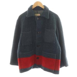 LA MUCHACHA ジャケット ウール L グレー 赤 レッド /AN29
