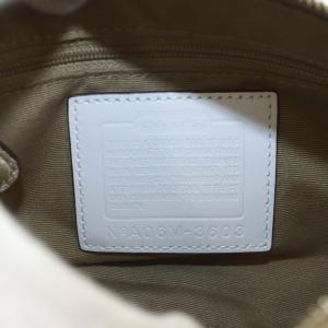 COACH シグネチャー ハンドバッグ ワンショルダーバッグ レザー キャンバス ゴールド色 白 ホワイト 3603