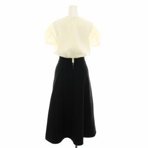 YOKO CHAN YOKOCHAN 23SS パフスリーブレイヤードレス ワンピース 36 ホワイト ブラック