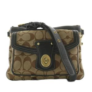 ショルダーバッグ シグネチャー キャンバス ブラウン /NQ