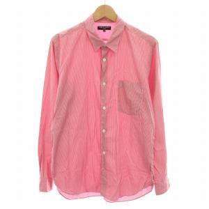 AD2008 シャツ 長袖 ストライプ柄 S 赤 レッド ピンク HB-B004 /YT