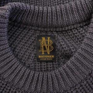 BATONER SIGNATURE CREW NECK シグネチャークルーネックニット セーター 長袖 リブ ウール 無地