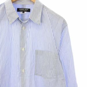 Comme des Garçons Homme Deux シャツ ストライプ 長袖 白 青 DD-B036 /TK