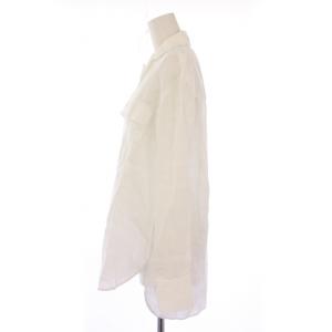 Theory 23SS RELAXED LINEN NOTCH SHIRT リラックスリネンノッチシャツ ブラウス オープンカラー