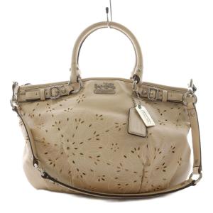 マディソン ハンドバッグ ショルダーバッグ 2way パンチング レザー ピンクベージュ 19626 /AN6