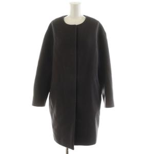 ラムウールノーカラーコクーンコート ロング丈 アウター 38 グレー 17020900530230 /AN26