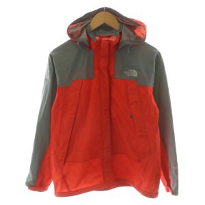 ジップアップパーカー ナイロンジャケット アウター ロゴ フーディー L レッド /NQ