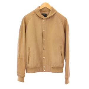 NILO スタジャン ラムレザー カシミヤ混 48 ベージュ