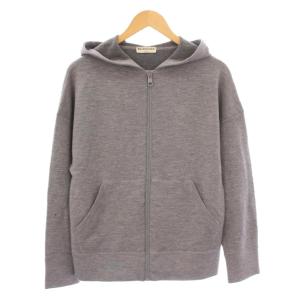 ジップアップパーカー ジャケット ストレッチ ロゴ ウール XS グレー /BB