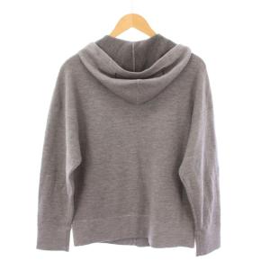 BALENCIAGA ジップアップパーカー ジャケット ストレッチ ロゴ ウール XS グレー /BB