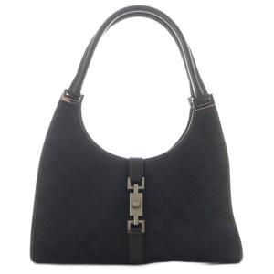 ジャッキー GGキャンバス ハンドバッグ ブラック 002.1067