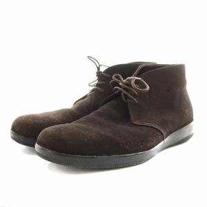PRADA SPORT チャッカブーツ レースアップ スエード 7.5 茶 ブラウン 2412 /AN5