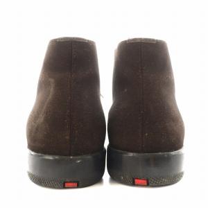 PRADA SPORT チャッカブーツ レースアップ スエード 7.5 茶 ブラウン 2412 /AN5