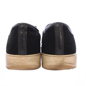 LANVIN ローカットスニーカー シューズ 厚底 スエード 8 黒 ブラック /BB