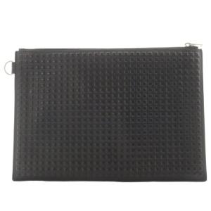 グリッドクリップM クラッチバッグ セカンドバッグ レザー 黒 ブラック 373142 /AN10 OH