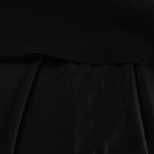 M-Premier BLACK ジョーゼットダブルクロスフレアスカート ロング丈 36 黒 ブラック C436-006 /AN44