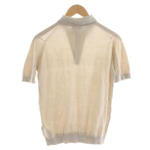 BEAMS F JOHN SMEDLEY ポロシャツ ニット 半袖 M ベージュ CA45550 /RR