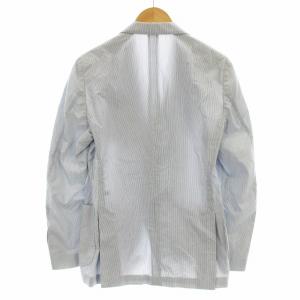 LARDINI テーラードジャケット JK205 ストライプ ブレザー 46 青 ブルー /G