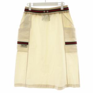 シェリーライン フレアスカート ひざ丈 コットン リブ M アイボリー 605594 /AN22