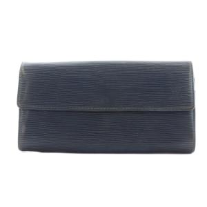 エピ ポシェット ポルトモネクレディ 長財布 二つ折り 小銭入れ 紺 ネイビー M63575 /AN26