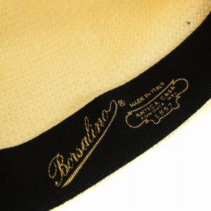 Borsalino パナマハット 麦わら帽子 中折れ 60 ベージュ /G