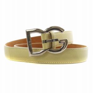 ベルト ハトメ ロゴ レザー 90CM-36INCH アイボリー /AN11