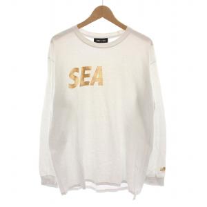 Tシャツ カットソー ロンT 長袖 L ホワイト WDS-HNK-03 /YM