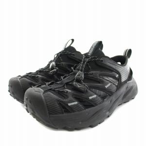 ウィメンズホパラ W HOPARA サンダル アンクルストラップ ラバー ナイロン US7 黒 ブラック