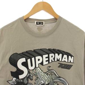 KITH NYC Superman Domsday Tee Tシャツ カットソー 半袖 プリント S グレージュ 25-073-060-0084-2-0