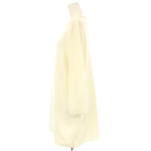 TO BE CHIC ニット セーター 長袖 フリル 無地 46 白 ホワイト W7N08-330-02 /OR