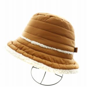 フラッフ レヴ ハット fluff Rev Hat バケットハット 帽子 ボア ナイロン S/M ベージュ