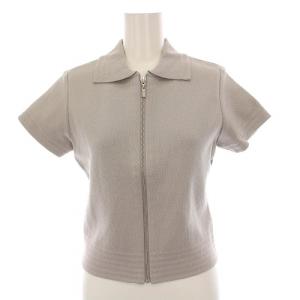 ニット シャツ ジップアップ 38 グレー 33747