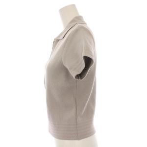FOXEY ニット シャツ ジップアップ 38 グレー 33747