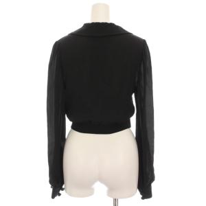 MOSCHINO シャツ ブラウス ショート丈 長袖 38 黒 231E A02140537 /YM