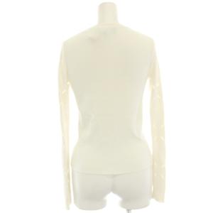 PAULE KA ニットカーディガン レース リブ 長袖 S 白 ホワイト /HN