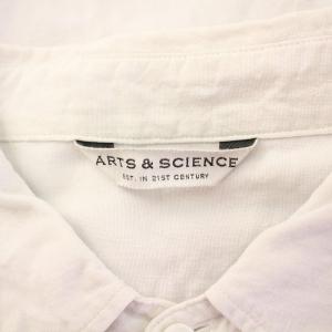 ARTS&SCIENCE カジュアルシャツ 長袖 レギュラーカラー 無地 麻 リネン混 3 白 ホワイト /BB