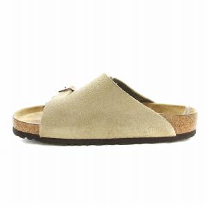 BIRKENSTOCK チューリッヒ ソフトフットベッド サンダル スエード ベルト 39 グレージュ /KU