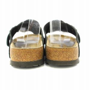 BIRKENSTOCK チューリッヒ ソフトフットベッド サンダル スエード ベルト 39 黒 ブラック /KU