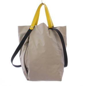 CAMPER Jody トートバッグ ハンドバッグ ナイロン ベージュ 黒 /BM