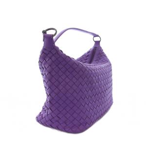 BOTTEGA VENETA イントレチャート アクセサリーポーチ ハンドバッグ パープル B04181337F