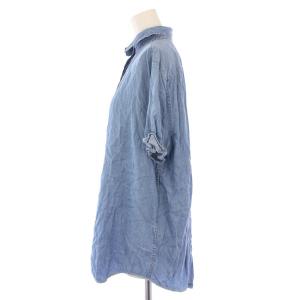 Acne Studios シャツ ブラウス 半袖 レギュラーカラー 無地 34 青 ブルー /BB