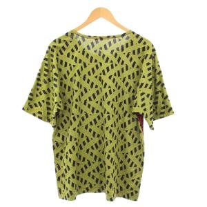 ISSEY MIYAKE MEN 配色切り替えTシャツ カットソー 半袖 プリーツプリント 3 赤 緑 ME61JK159 /KH
