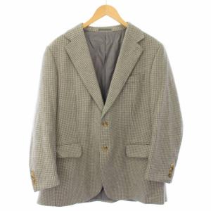 テーラードジャケット チェック カシミヤ BB5 グレー BBE41-504-03 /TK