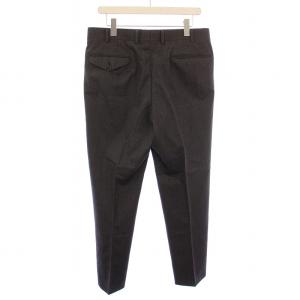 BURBERRY LONDON テーパードパンツ スラックス タック ジップフライ ウール カシミヤ混 W88 茶 ブラウン /BB