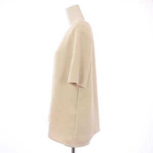 Theory Crepe Combo クレープコンボ カットソー 半袖 クルーネック ニット 切替 無地 S ベージュ