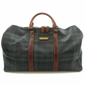 ボストンバッグ ブラックウォッチ チェック柄 緑 グリーン /G