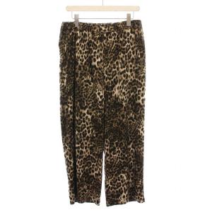 21AW イージーパンツ ワイド ヒョウ柄 レオパード柄 ブラウン 黒 白 21030440035040