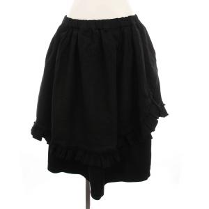 コムコム 23AW フリル スカート S ブラック RL-S007