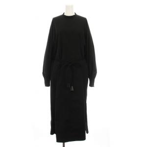 21AW TASLAN TWILL DRESS タスランツイルワンピース ロング 長袖 1 黒 212-16100